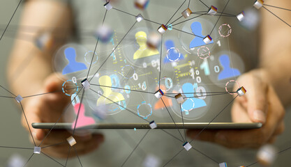 social networking scheme - mixed media