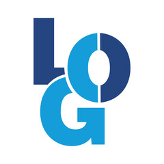 Poster - Logo of LOGO. LOG logo design, Technology, internet and networking icon. Logo idea and inspiration for your company with initial L, O, G, O or L, O, G