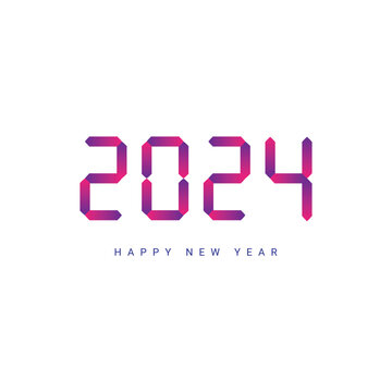 2024 typography logo design concept