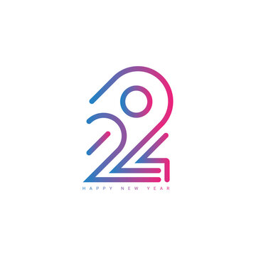 2024 typography logo design concept