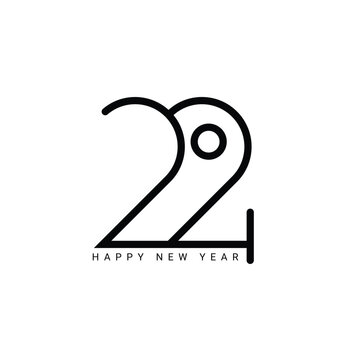 2024 typography logo design concept