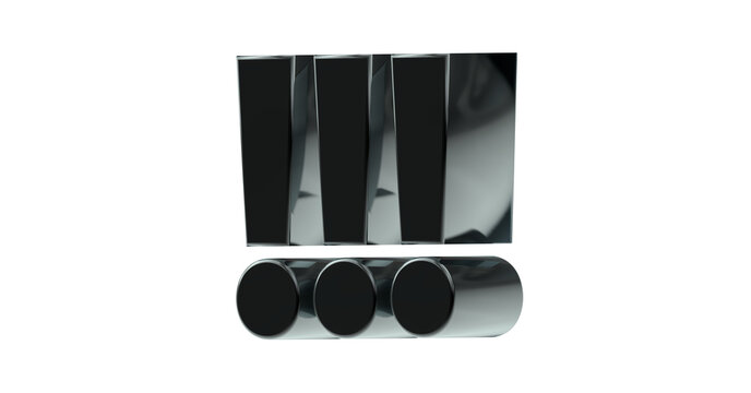 drei goldene exklusive plakative 3D-Ausrufezeichen, Achtung Zeichen, Schrift, 3D, exklusiv, metallisch, edel, Security, Achtung, Warnung, Abmahnung, Hinweis, Rendering, Freisteller, Alphakanal

