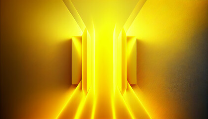 Wall Mural - Neon yellow gradient background
