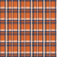 Orange And White Plaid Pattern - Orange Tartan Plaid Pattern, Tartan Fabric Texture Seamless Pattern- Orange Check Plaid Seamless Pattern