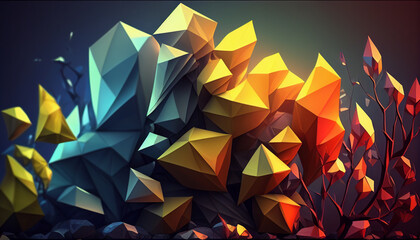 Sensational polygonal background