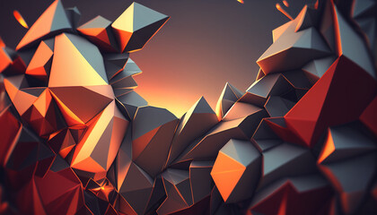 Sensational polygonal background