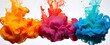 abstract colorful background with exploding paint colors in the air