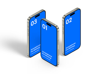 Wall Mural - smartphone mockup | fully editable file, replaceable screen, separated shadow and background