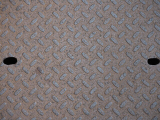 Sticker - brown steel metal texture background