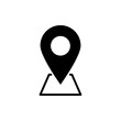 Geolocation icon. Map location line icon. Point or gps navigator icon symbol. Vector stock illustration.