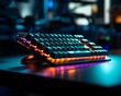 sleek mechanical PC keyboard with LED lighting