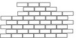 brickwork isolated on white