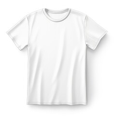 White blank T-shirt template on a white background