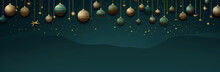 Christmas Background With Green Baubles Png Format Download, In The Style Of Dark Teal And Navy, Abstract Minimalistic Compositions