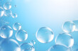 © gade - Bubbles in water, Bubbles on blue background, Bubble background ,Soap bubbles