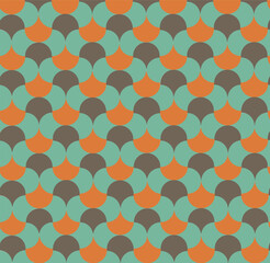 Wall Mural - Retro 70's seamless pattern vector background