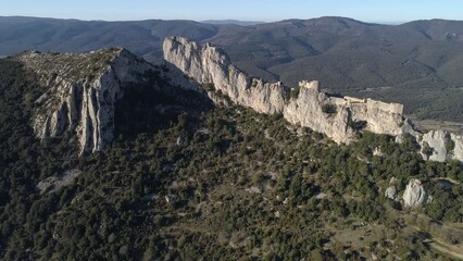 Wall Mural - Château cathare de Peyrepertuse, Aude, Occitanie, France	
