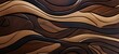 Abstract brown wooden glazed glossy deco glamour mosaic tile wall texture with geometric shapes - Wood background.