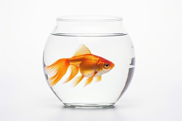 Goldfish isolated on white background