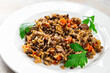 © Alesia Berlezova - rice with lentils and vegetables fresh healthy eating cooking appetizer meal food snack on the table copy space food