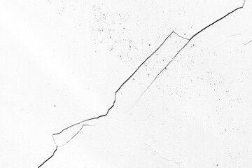 Poster - Little crack on white wall texture