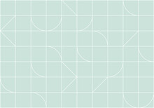 Linear Seamless Art Deco Pattern Drawing In Linear Style On White Background