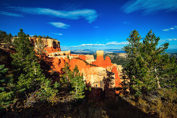 Canvas Print - The landscape illuminated by the sunset