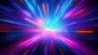 © Rizzolatti - Bright neon rays. Space star burst. Abstract multicolor spectrum background. Neon laser background. Bright energy lines backdrop. Generated by artificial intelligence