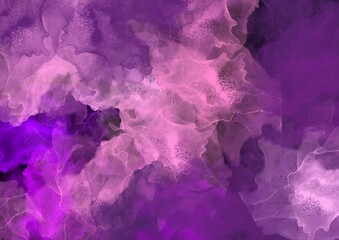 Wall Mural - background of pink purple alcoholic ink streeks on black background wallpaper