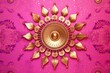 A decorative pink pattern for Diwali celebration. Generative AI