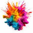 bright multi colors holi paint color powder.ai generative
