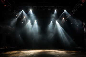 Wall Mural - spotlight on stage with spotlight