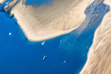 Canvas Print - vue aérienne du Bassin d'Arcachon en France