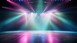 Fototapeta  - disco background, stage and light