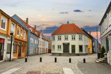 Canvas Print - Residential district Bakklandet, Trondheim