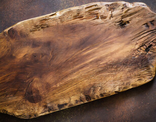 Wall Mural - Old brown bark wood texture. Natural wooden background.or cutting board.