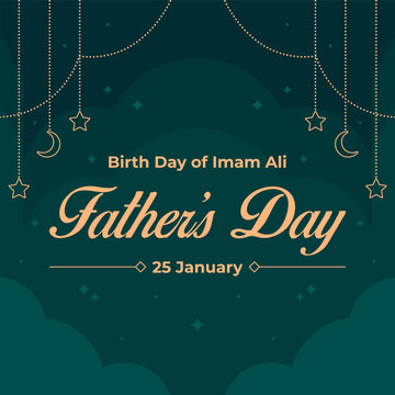 Birthday of Imam Ali and Father's Day. The Day of Iran illustration vector background. Vector eps 10