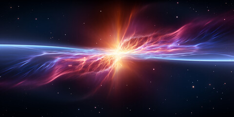 Wall Mural - futuristic abstract energy wave background in space