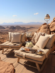 Wall Mural - relax sofa in the desert