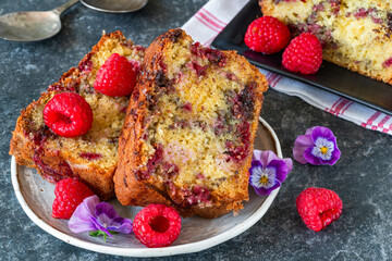 Canvas Print - Moist raspberry and chocolate cake