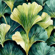 Pattern of gingko biloba leaf