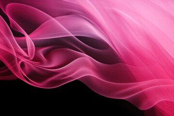 Pink smoke on a black background, light abstract texture, print, banner