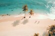 Une plage paradisiaque vue de drone