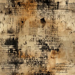 Poster - Grungy Typography and Aged Paper Pattern