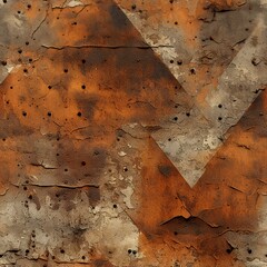 Poster - Rusted Metal and Industrial Grunge Pattern