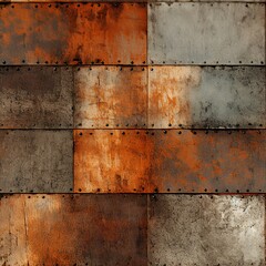 Poster - Rusted Metal and Industrial Grunge Pattern