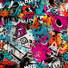 Poster - Urban Grunge Street Art Chaos Pattern