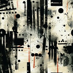 Poster - Vintage Film Noir and Scratched Film Pattern