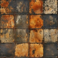 Poster - Vintage Metal Grunge and Rust Pattern