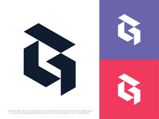 Modern professional logo in the shape of the letter G. Exclusive G shape